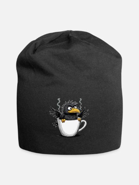 L’oiseau ne veut pas de café avant que vous ne demandiez non - Bonnet en jersey - noir