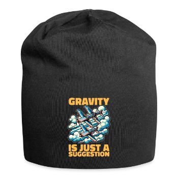Aerobatic Pilot Gravity Is Just Aerobatic Maneuver - Jersey Beanie - black - Front