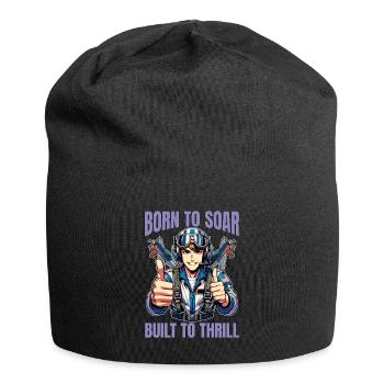 Aerobatic Pilot Born To Soar Aerobatic Maneuvers - Jersey-Beanie - Schwarz - Vorne
