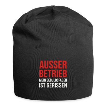 Ausser Betrieb - Geduldsfaden - Jersey-Beanie - Schwarz - Vorne
