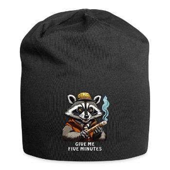 RACCOON JOINT GIVE ME FIVE MINUTES - Jersey Beanie - black - Front