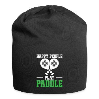 Des gens heureux qui jouent au paddle - Bonnet en jersey - noir - Devant