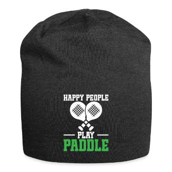 Glückliche Leute Spielen Paddel - Jersey-Beanie - Anthrazit - Vorne