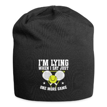 I'm lying if I just say one more game - Jersey Beanie - black - Front