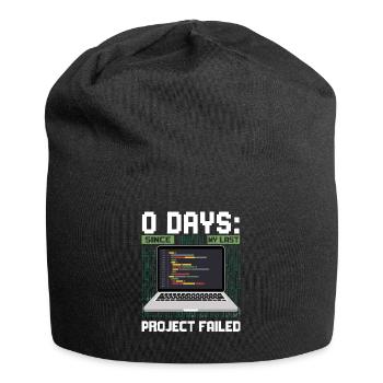 Technical Support 0 Days Since My Last Project - Jersey-Beanie - Schwarz - Vorne