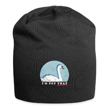 Swan Swans Swan Lover Gifts - Jersey Beanie - black - Front