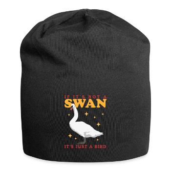 Schwan Schwanenliebhaber Geschenk - Jersey-Beanie - Schwarz - Vorne
