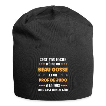 Prof de judo - Bonnet en jersey - noir - Devant