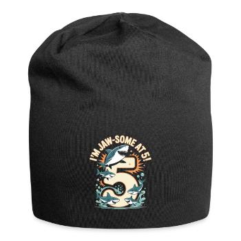 Chemise de requin drôle pour le 5ème anniversaire - Bonnet en jersey - noir - Devant