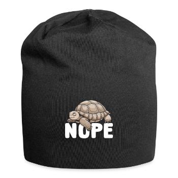 Some best friends never say a word, Sulcata - Jersey Beanie - black - Front