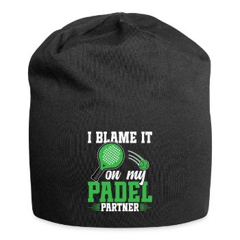 Ich Beschuldige Meinem Padel Partner - Jersey-Beanie - Schwarz - Vorne
