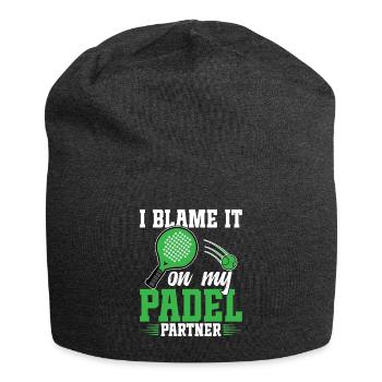 Je blâme mon partenaire de padel - Bonnet en jersey - charbon - Devant