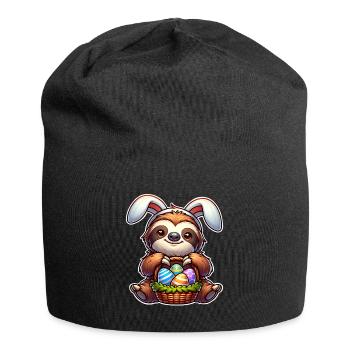 Ostern Faultier - Jersey-Beanie - Schwarz - Vorne