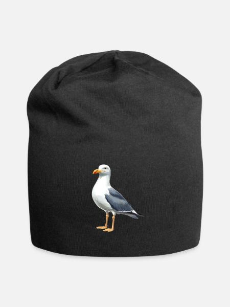 Möwen Möwe - Jersey-Beanie - Schwarz