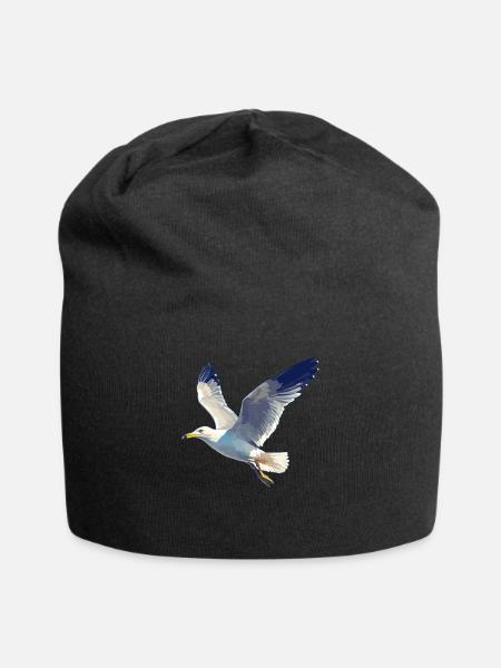 Möwen Möwe - Jersey-Beanie - Schwarz