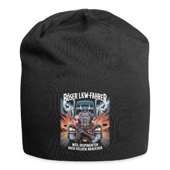 LKW-Fahrer Weil Disponenten Auch Helden Brauchen - Jersey-Beanie - Schwarz - Vorne