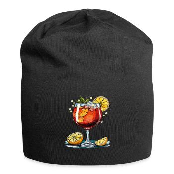 MÉLANGE À BOISSON ROUGE - Bonnet en jersey - noir - Devant