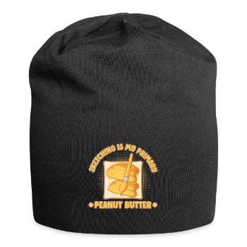 Artist Painter Graphic Sketching My Peanut Butter - Jersey-Beanie - Schwarz - Vorne