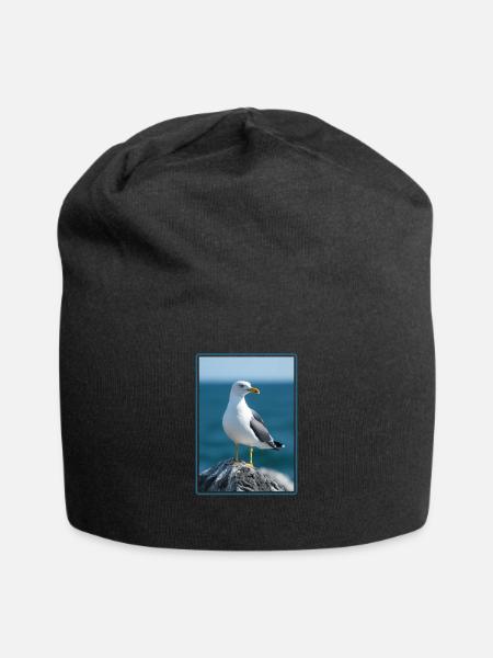 Möwen Möwe - Jersey-Beanie - Schwarz