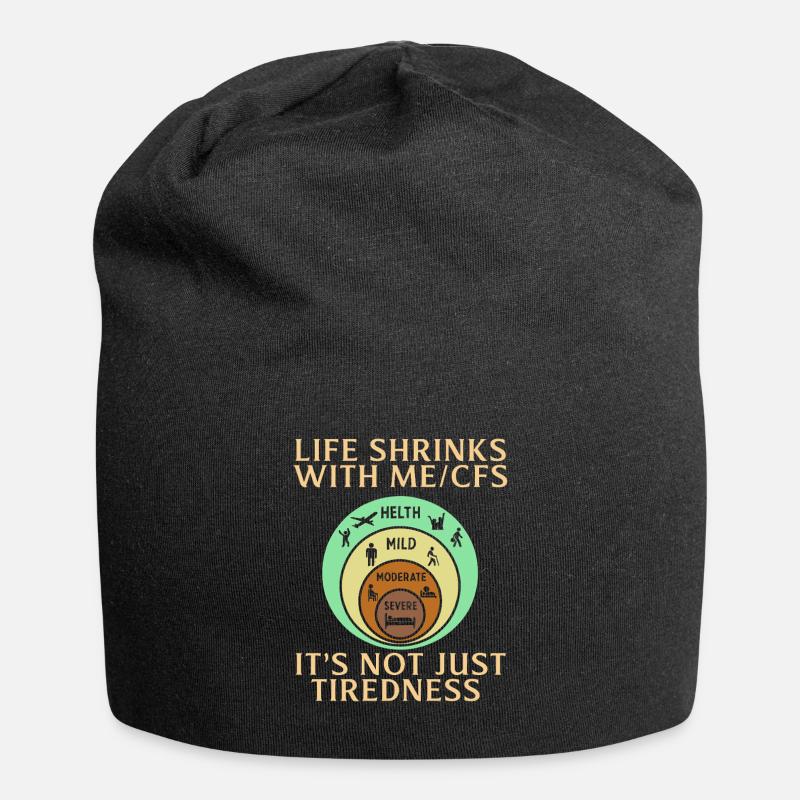 Life Shrinks with ME CFS Its Not Just Tiredness - Jersey-Beanie - Schwarz