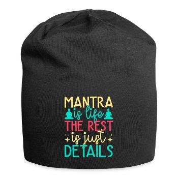 Yoga Mantra Is Life Rest Just Details Funny Yoga - Jersey Beanie - black - Front