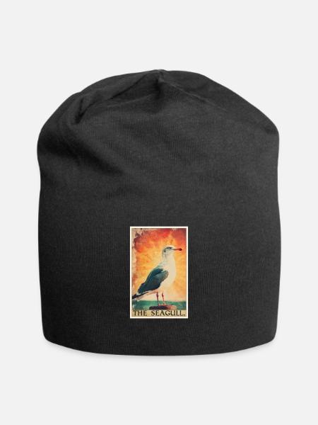 Möwen Möwe - Jersey-Beanie - Schwarz