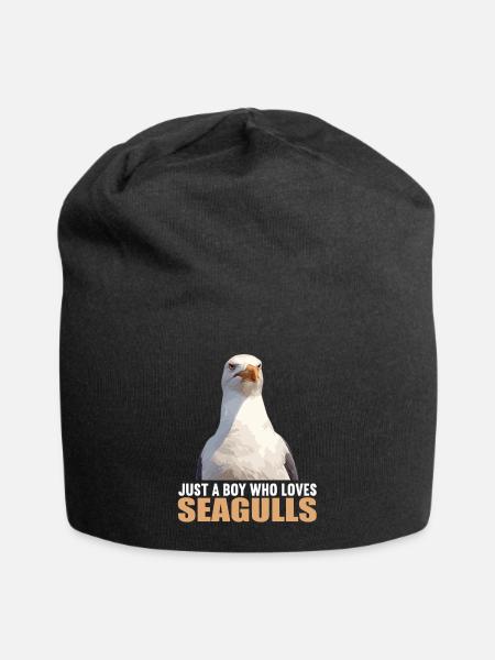 Möwen Möwe - Jersey-Beanie - Schwarz