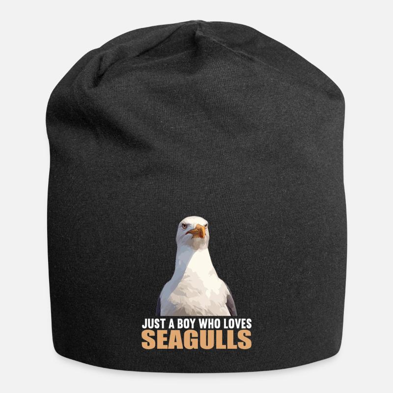 Möwen Möwe - Jersey-Beanie - Schwarz