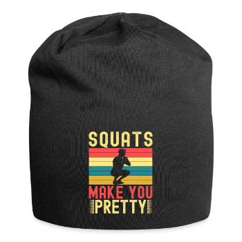 Fitness Fanatics Squats Make You Pretty - Jersey Beanie - black - Front
