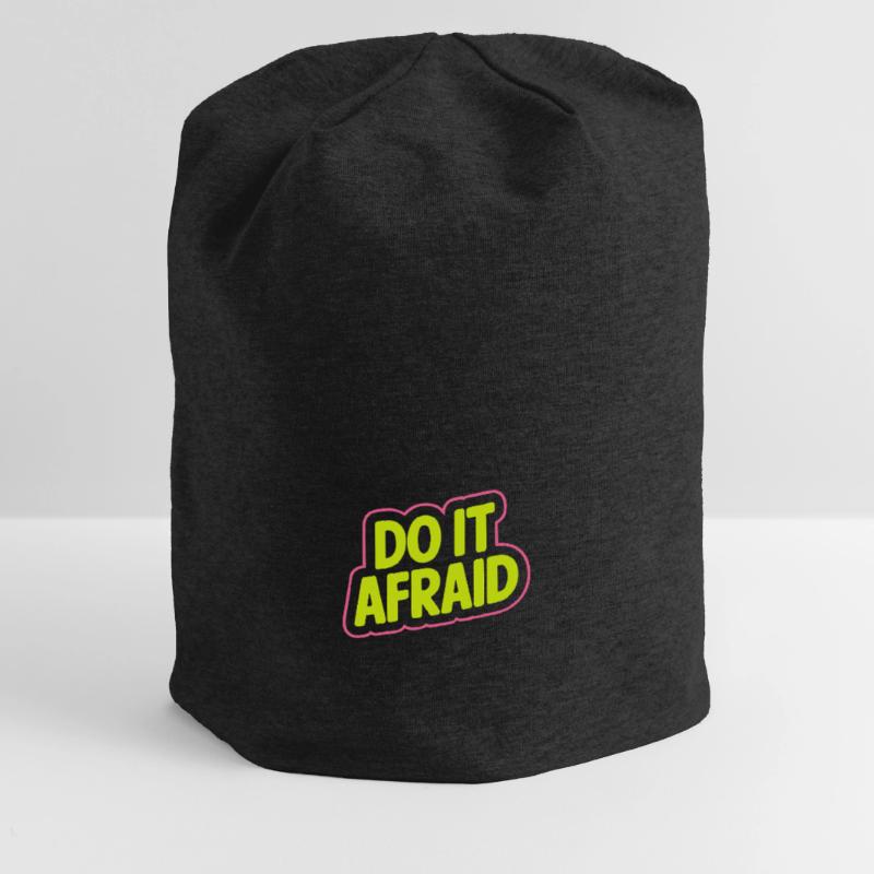 Do It Afraid Courage Development Motivation Jersey Beanie