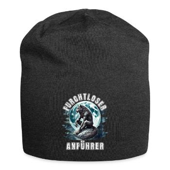 Alpha Wolf FURCHTLOSER ANFÜHRER Lustiges - Jersey-Beanie - Anthrazit - Vorne