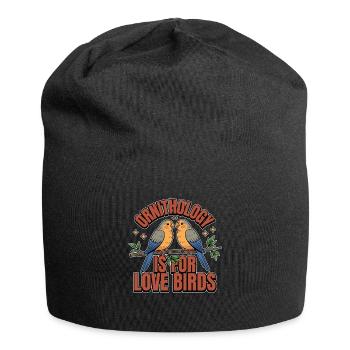 L’ornithologie est pour les tourtereaux Observation des oiseaux Zoologie - Bonnet en jersey - noir - Devant