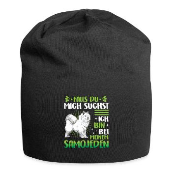 Samojede mich suchen Schlittenhund - Jersey-Beanie - Schwarz - Vorne