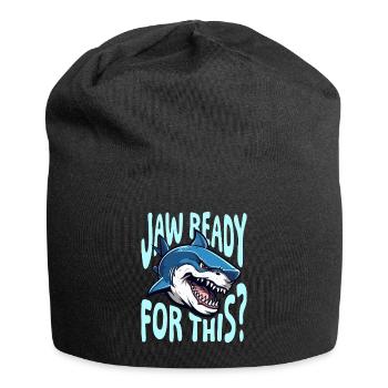 mâchoire prête pour ce Design pour un fan d’animaux - Bonnet en jersey - noir - Devant
