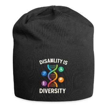 Le handicap est la diversité : la conception de l’ADN - Bonnet en jersey - noir - Devant