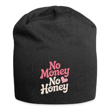 No Money No Honey Ironischer Geld Spruch Party - Jersey-Beanie - Schwarz - Vorne