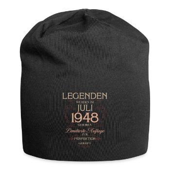 77th Birthday Legend July Born in 1948 - Jersey Beanie - black - Front