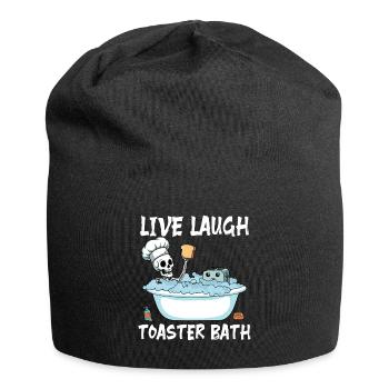 Live Lachen Toaster Bad Meme Lustig Sarkasmus - Jersey-Beanie - Schwarz - Vorne