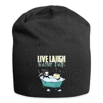 Live Lachen Toaster Bad Meme Lustig Sensenmann - Jersey-Beanie - Schwarz - Vorne
