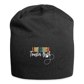 Live Lachen Toaster Bad Meme Lustig Retro - Jersey-Beanie - Schwarz - Vorne