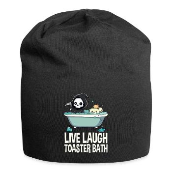 Live Lachen Toaster Bad Meme Lustig - Jersey-Beanie - Schwarz - Vorne