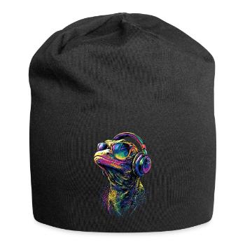 Monitor lizard, reptile, Komodo dragon, banded monitor lizard, lizard - Jersey Beanie - black - Front