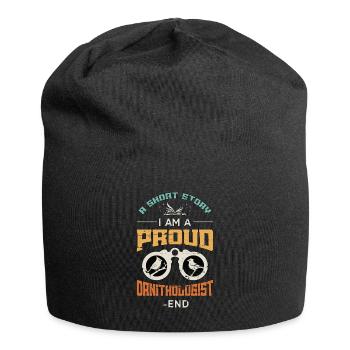 Ornithologue Une nouvelle Je suis un ornithologue - Bonnet en jersey - noir - Devant