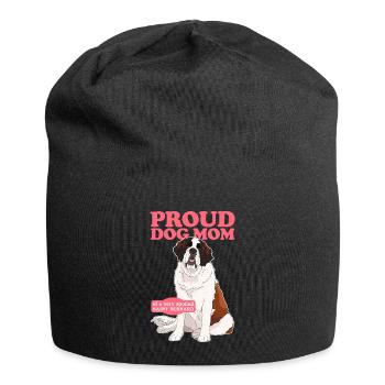 Saint Bernard Mom St. Bernard Dog Gift - Jersey Beanie - black - Front