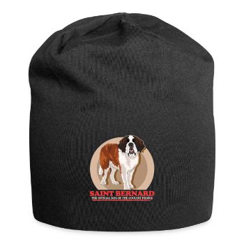 Bernhardiner Hund St. Bernhardshund Geschenk - Jersey-Beanie - Schwarz - Vorne
