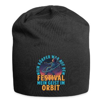 Festival Geist im Orbit Design - Jersey-Beanie - Schwarz - Vorne