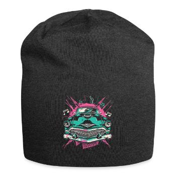 Fünfziger Jahre 1950er Auto Musik - Jersey-Beanie - Anthrazit - Vorne