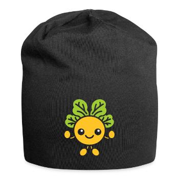 pois chiche - Bonnet en jersey - noir - Devant