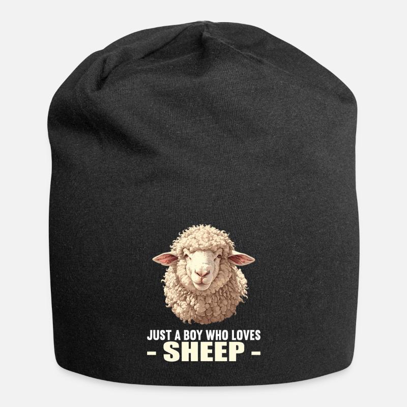 Schafe Schaf - Jersey-Beanie - Schwarz