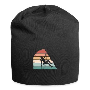 Climbing Girl – Empowered Women on the Rocks - Jersey Beanie - black - Front